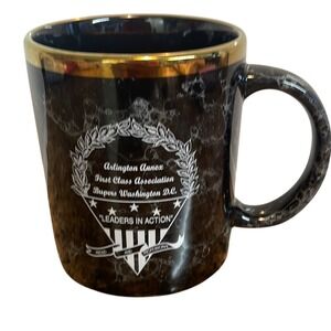 Arlington Annex First Class Association Marble Mug Gold‎ Trim LEVI